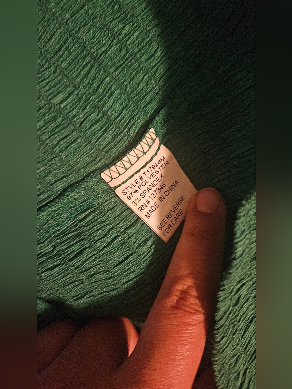 Green Textured Button-Up Shirt - Picture 5 of 5